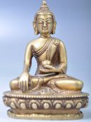 19TH CENTURY ANTIQUE BRONZE STATUE OF BUDDHA