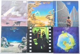 YES - GROUP OF SIX VINYL RECORD ALBUMS