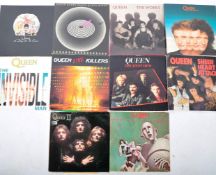 QUEEN ROCK BAND GROUP OF NINE VINYL RECORD ALBUMS