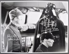 FROM THE COLLECTION OF DAVE PROWSE - DUAL SIGNED 16X12