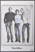 THE WHO - RARE ORIGINAL DUAL SIGNED PROMOTIONAL POSTCARD