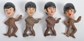 THE BEATLES - RARE SET OF VINTAGE RUBBER FIGURES