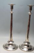 PAIR OF LARGE VINTAGE SILVER FILLED CANDLESTICKS
