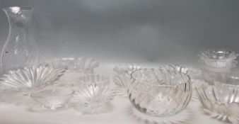 DARTINGTON CRYSTAL MOULDED GLASS BOWLS