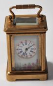 MINIATURE BRASS CARRIAGE CLOCK