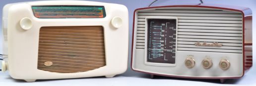 TWO MID CENTURY BAKELITE CASED RADIOS