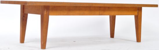 MID CENTURY ENGLISH TEAK AND MOSAIC TILE TOP COFFEE TABLE