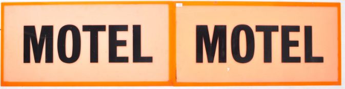 PAIR OF RETRO VINTAGE ACRYLIC PLASTIC MOTEL SIGNS