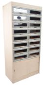 LARGE VINTAGE MID CENTURY HABERDASHERY SHOP FITTING CABINET