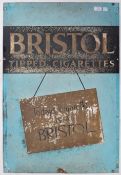 BRISTOL TIPPED CIGARETTES - RETRO ADVERTISING ENAMEL SIGN