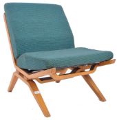 MID CENTURY SWEDISH LIGHT OAK EASY LOUNGE CHAIR