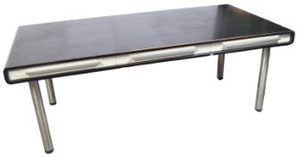 DYRLUND OF DENMARK DANISH TEAK AND STEEL DESK