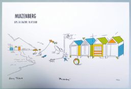 ATANG TSHIKARE - SIGNED AND NUMBERED PRINT ENTITLED MUIZENBERG