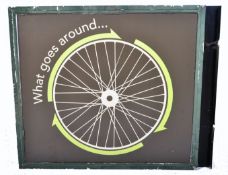 VINTAGE ADVERTISING BIKE SHOP EXTERIOR LIGHT BOX SIGN