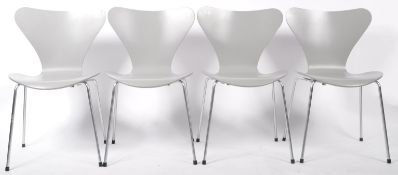 ARNE JACOBSEN - FRITZ HANSEN - FOUR ORIGNAL DANISH STACKING DINING CHAIRS