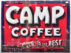 CAMP COFFEE - GLASGOW - ORIGINAL ENAMEL ADVERTISING SIGN