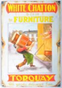 WHITE CHATTON FURNITURE - IMPRESSION OF AN ENAMEL SIGN