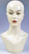 ORIGINAL RETRO 20TH CENTURY HAND PAINTED MANNEQUIN HEAD