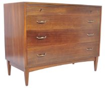 WRIGHTON FURNITURE TEAK WOOD CHEST OF FOUR STRAIGHT DRWAERS