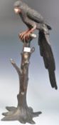 LARGE COLD PAINTED BRONZE PARROT FIGURINE