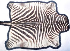 ORIGINAL TAXIDERMY ZEBRA SKIN FLOOR RUG