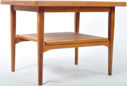 1960'S DANISH TEAK WOOD COFFEE TABLE OF SQUARE FORM
