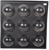 RETRO VINTAGE BLACK MOULDED PLASTIC WALL MODULAR ART PANEL