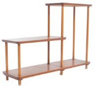 OAK RETRO THREE TIER PLANT STAND / DISPLAY SHELVES