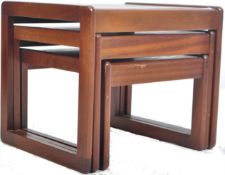 RETRO VINTAGE DANISH TEAK WOOD NEST OF TABLES
