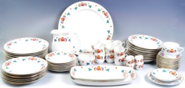 EXTENSIVE RETRO FARMERS ROSE TEA SET BY PORSGRUND OF NORWAY