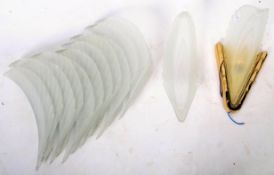 SET OF ANTIQUE STYLE FRENCH GLASS WALL LIGHTS