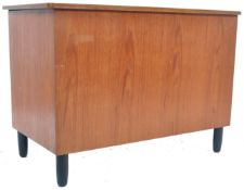 LARGE RETRO TEAK WOOD BLANKET BOX OTTOMAN