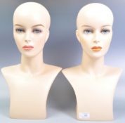 PAIR OF RETRO HABERDASHERY SHOP DISPLAY MANNEQUINS