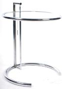 MODERN DESIGN CHROME AND GLASS SIDE LAMP TABLE