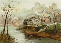 Alain Renou, French. Three Prints of French Scenes, Signed and Numbered in Pencil, the largest 14