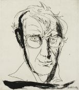 Brett Whiteley (1939-1992) Australian. An Unsigned Engraving of Peter Hughes, 9