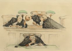 After Gaston Hoffmann (1883-1926) French. 'L 'Accord' a Satirical Print, 10.5