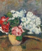 Andre Wilder (1871-1965) French. Still Life of Mixed Flowers, Signed and Inscribed, 18