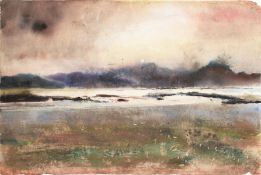 20th Century School. 'Retreating Tide, West Coast of Scotland', Watercolour and Pigment,