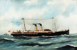 Alfred J. Jansen (1859-1935) Dutch. 'The ST. Petersburg' and 'The Brussels', a Pair of Steam