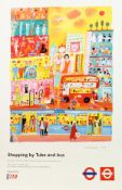 London Underground Posters. Four Unframed Posters, 'Shopping by Tube and Bus', 40