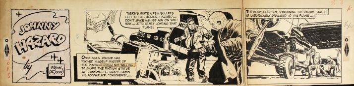 Frank Robbins (1917-1994) American. Artwork for a Cartoon, Ink, 6.5