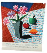 A Set of Three Unframed Posters Advertising Art Exhibitions in London; Hockney, Mondrian, Islington,