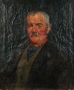 Flanagan, Circa 1900. Portrait of a Man, Oil on Canvas, Signed, 24