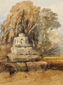 Circle of John Middleton. Medieval Monument, Watercolour, Unframed, 9