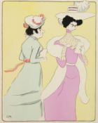 George Goursat 'SEM'. 'Monte Carlo' A Set of Five Single Print Lithographs of Ladies and