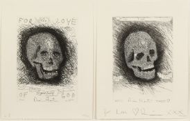 Damien Hirst (b.1965) British. Double Scull, Etchings, Signed and Numbered 137/300 in Pencil, each