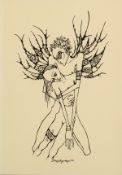 Greek School, Circa 1970. A Pair of Prints of Embracing Stylised Figures, 13
