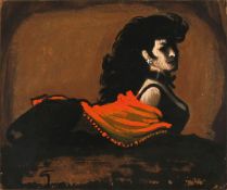 Rene Grau (1901-2004) Italian. Untitled with Head of a Lady, Signed with an Initial 'R.G.',