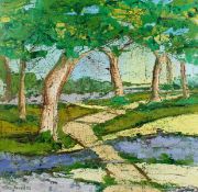 Peter Arnold (20th/21st Century). 'The Secret Path', Acrylic Canvas, Signed and Inscribed Verso, 28